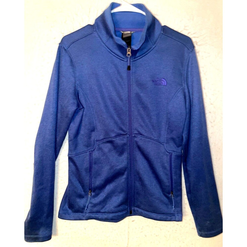 The North Face Jacket Womens S Blue Fleece Lined Full Zip Hiking Outdoors